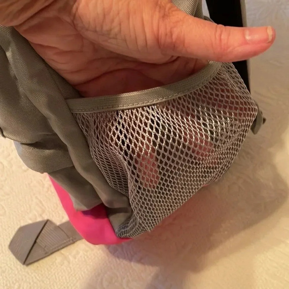 Jansport Pink Gray Backpack Padded Straps Compartments Back to School Storage - Picture 4 of 9